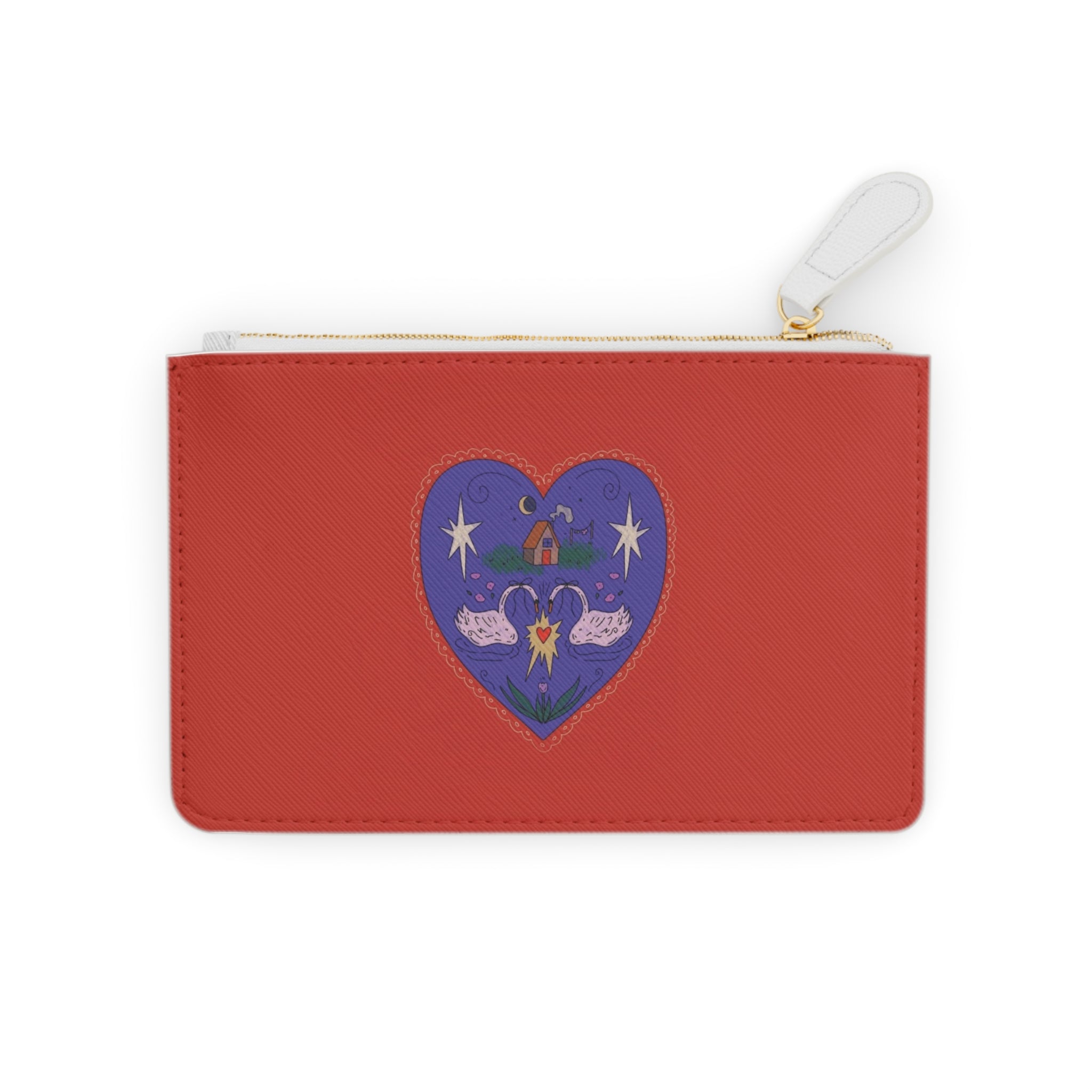 Mini clutch- Red swan