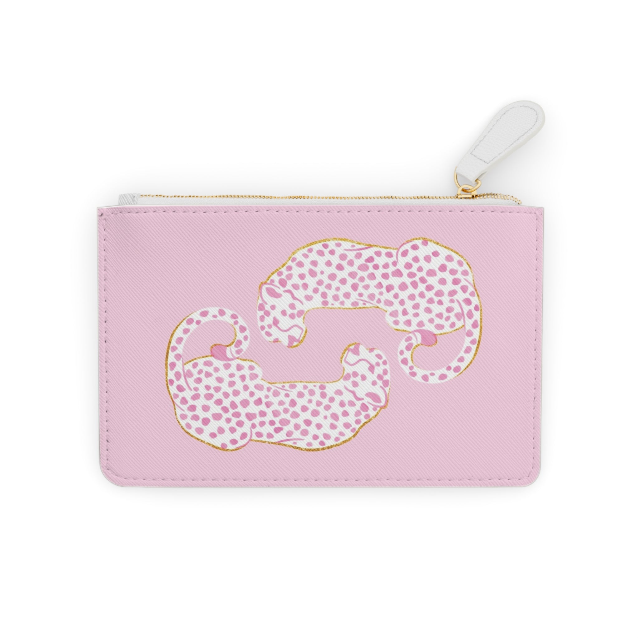 Mini clutch - pink leopards