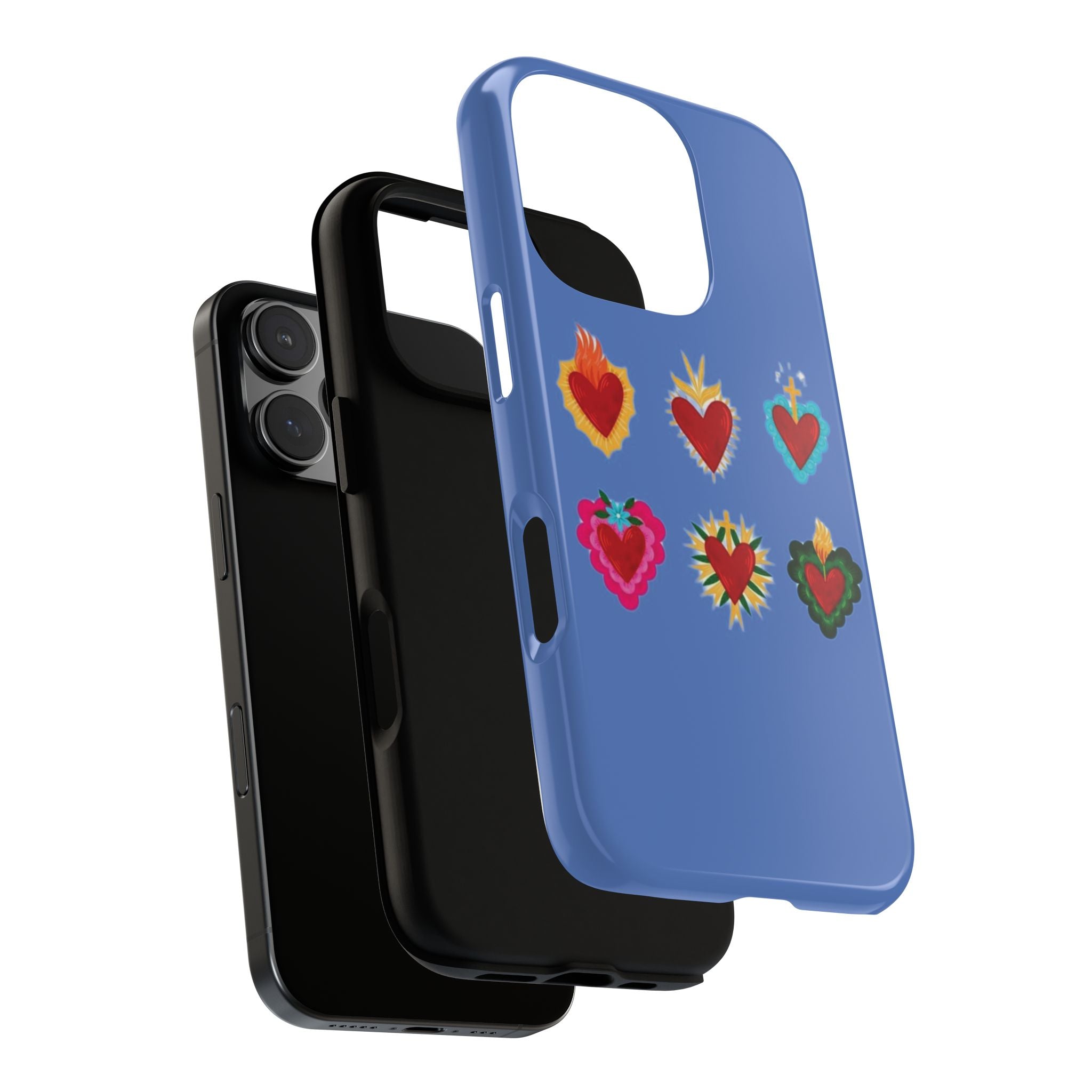 Phone case-colorful case with hearts