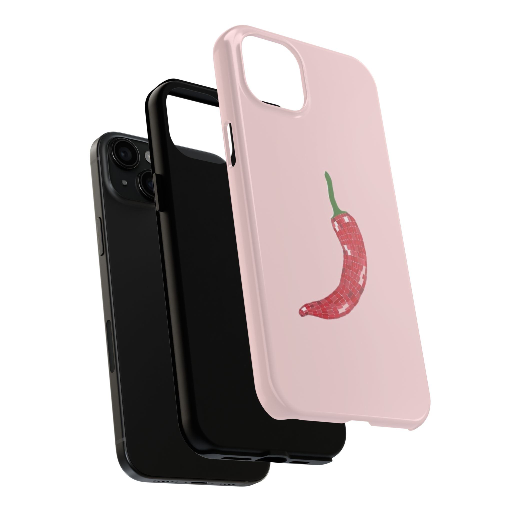 Phone case-pink chilly