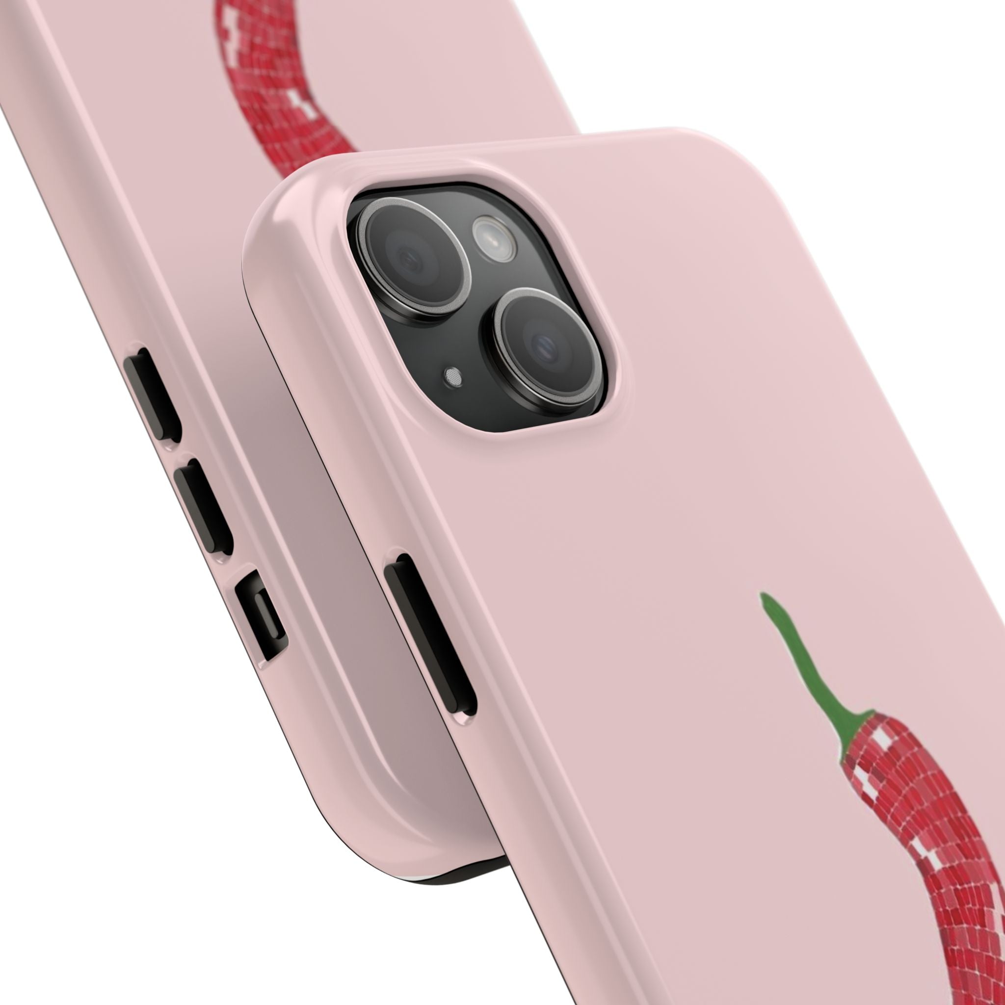 Phone case-pink chilly