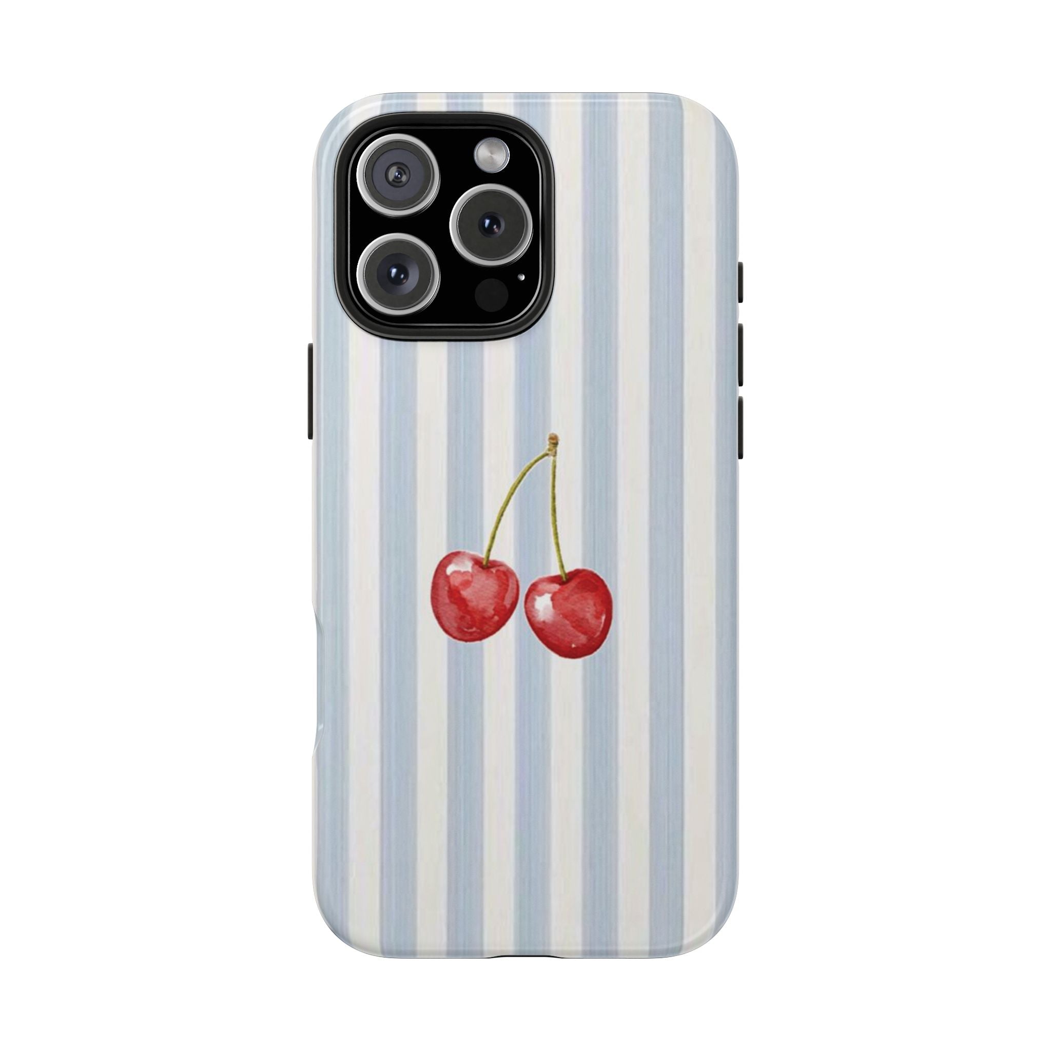 Phone case - striped cherry