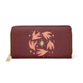 Wallet - burgundy birds